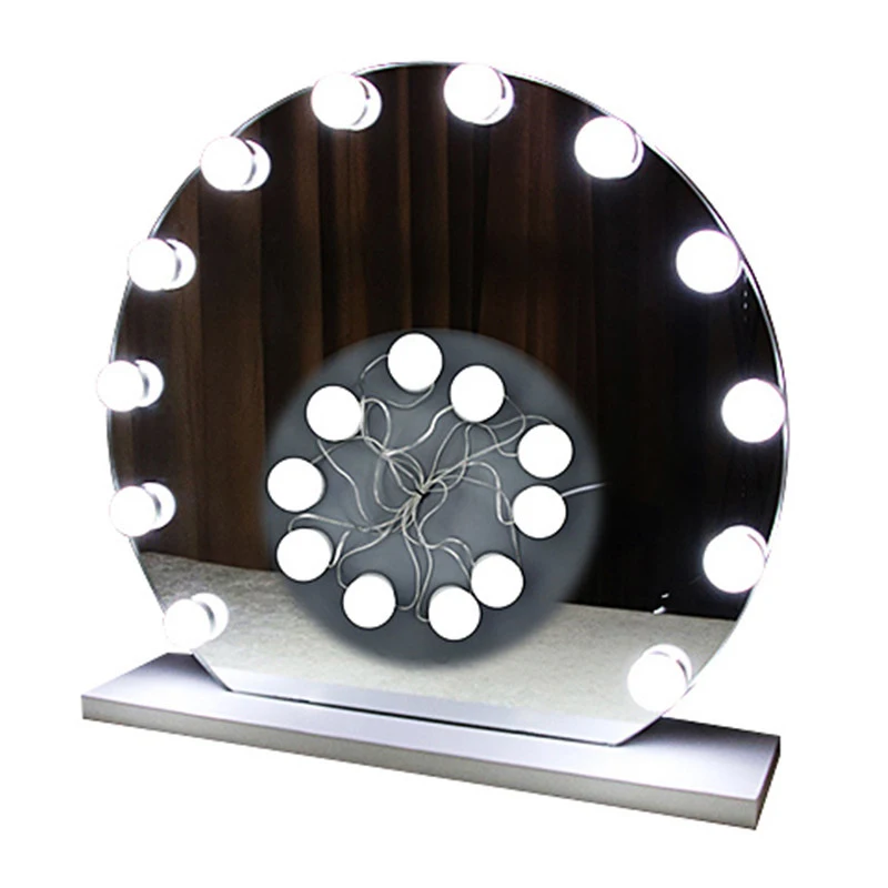 

Vanity Lighted Makeup Mirror Light Kit 10 LED Bathroom Vanity Light Bulb Fixture Strip Set for Makeup Foundation Bright Lights