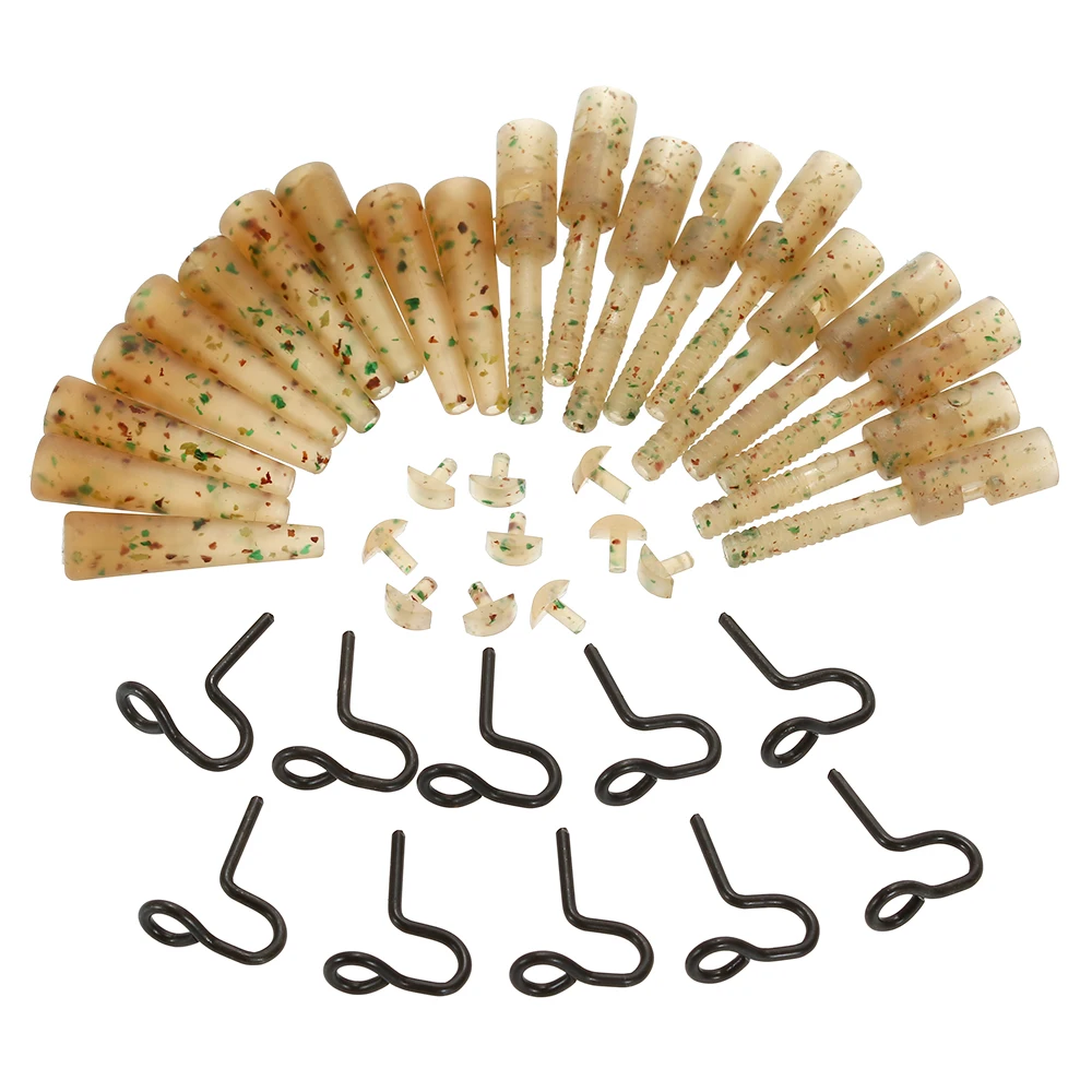 

20PCS Safety Lead Clips Set Tail Rubber Tube Quick Change Clips Swivel Snap Connector Carp Fishing Equipment Fishing Tackle