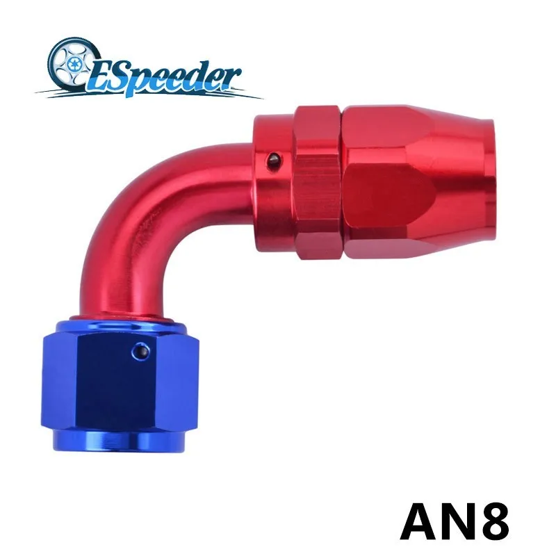 

ESPEEDER AN8 Swivel Fitting Oil Fuel Hose End Reusable Oil Cooler Fitting 0 45 90 180 Degree Adapter Car Engine Accessories