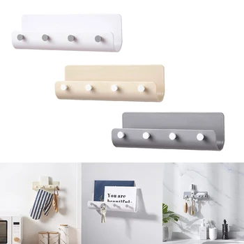 

2020 Firmly Door Key Holder Plastic Suction Kitchen Hanger Organizer Bath Towel Clothes Hook Cooking Too Vacuum Storage Rack 3