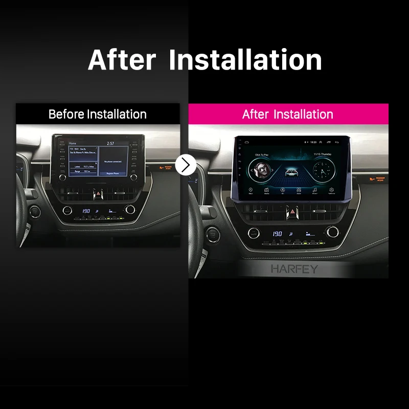 Автомобильный мультимедийный плеер Harfey на Android 10 1 с экраном 8 дюйма GPS Wi Fi для Toyota