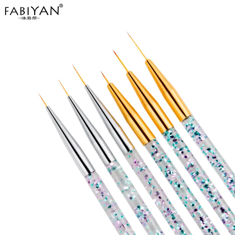 

3Pcs 7/9/11/15mm Nail Art Liner Brush Painting Flower Drawing Lines Grid Stripe Manicure Acrylic UV Gel Pen DIY Tips Design Set
