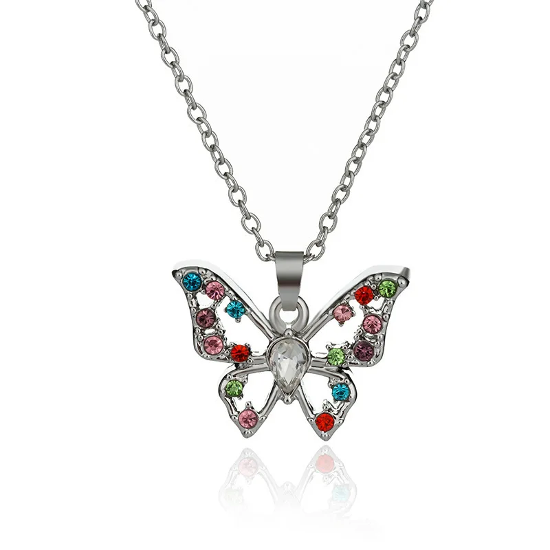 

Fashion New Pattern Insect Necklace Butterfly Shape Design Clavicle Chain Accessories SWA597 xiangl colar jewelry boho choker