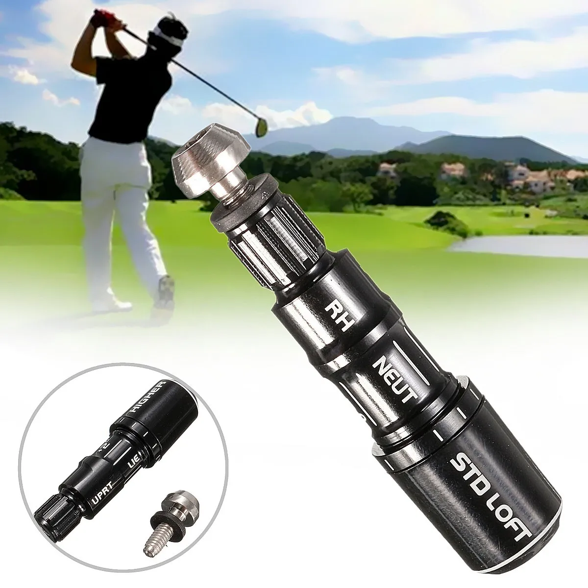 

For TaylorMade R15/SLDR/R1/RBZ Stage 2/M1 .335 Driver Shaft Sleeve Tip Adapter Adjustable Loft +/-2 Degree 5.8cm Length