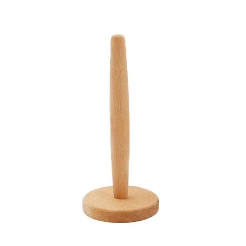 

1PC Practical Multi-function Wooden Standing Rack Paper Towel Holder for Toilet Kitchen Bathroom Home