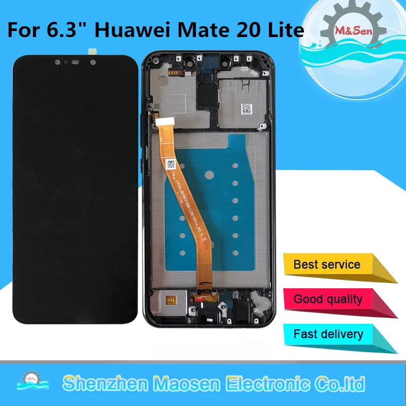 

Original Tested M&Sen For 6.3" Huawei Mate 20 Lite LCD Screen Display+Touch Panel Digitizer For Huawei Mate 20 Lite Lcd Frame
