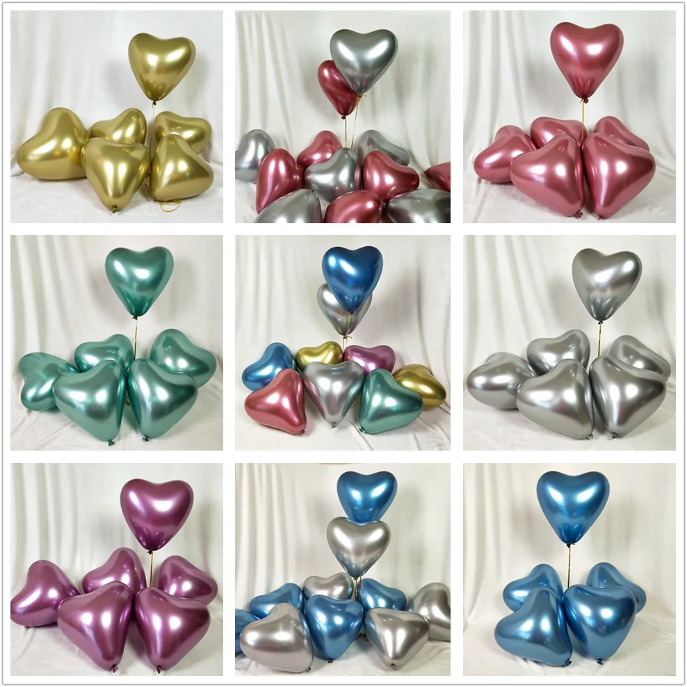 Wholesale 100pcs 12inch Wedding Decoration Metallic Balloons Chrome