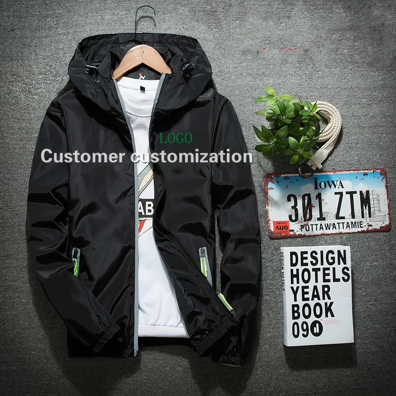 

Luogen Sweatshirts Hoodies Men Print Reflect Light Zipper Loose Coat Jacket Hop Hip Hoodie Streetwear Drop Shipping