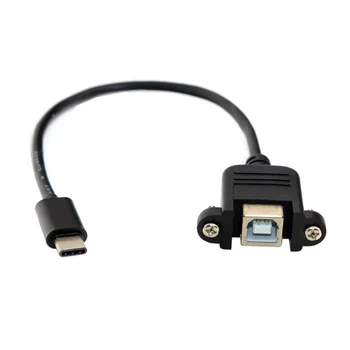 

USB-C USB 3.1 Type-C Male to Standard USB 2.0 B Type Female Data Cable for Tablet & Cell Phone USB C to USB 2.0 Cable 2PCS