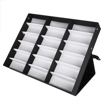 

Makeup Tool Kits 18 Grids Glasses Display Case Sunglasses Storage Box Organizer Glasses Jewelry Display Box