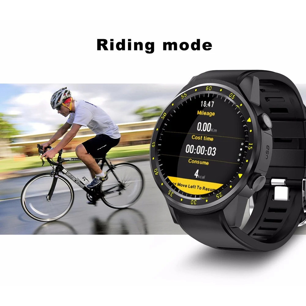 Professional F1 Sports Smart watch GPS Smart Watch Phone 1.3 inch MTK2503 Dual Bluetooth Beidou Camera Heart Rate / Sleep M