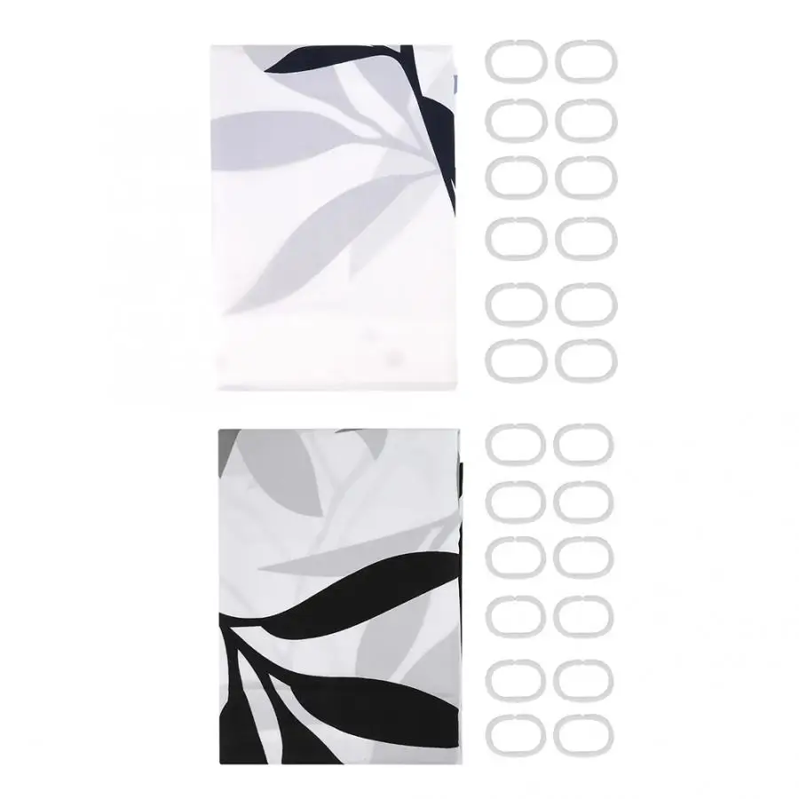 Big Leaf Printing Shower Curtains Bath Curtain Durable Waterproof Bathroom Curtain 2019 new style Big Leaf Printing Shower Curtains Bath Curtain Durable Waterproof Bathroom Curtain 2019 new style