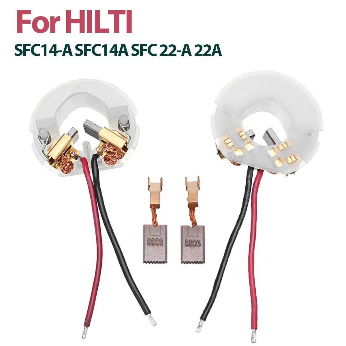 1 пара карбоновых щеток с 2 шт. карбоновых щеток Замена для HILTI SFC14-A SFC14A SFC 22-A 22A держатель щеток для электроинструмента