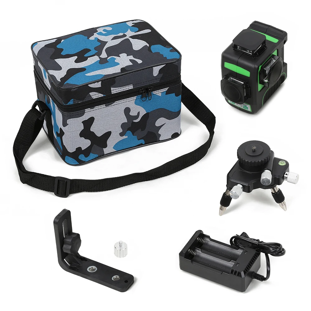  360 Degree Self-Leveling Laser Levels Meter Portable Mini Cross 12 Lines 3D Laser Level Device Cros