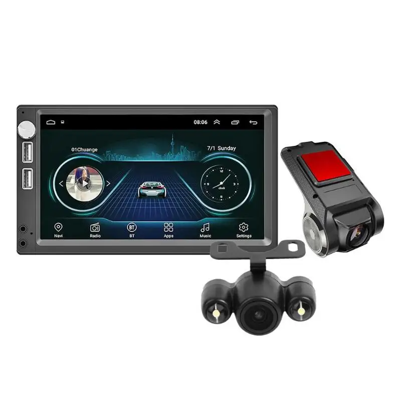 

A5 7 Inch Android 8.1 DVR Driving Recorder Dash Cam Car Stereo MP5 Player+Car Rear View Camera+Car DVR
