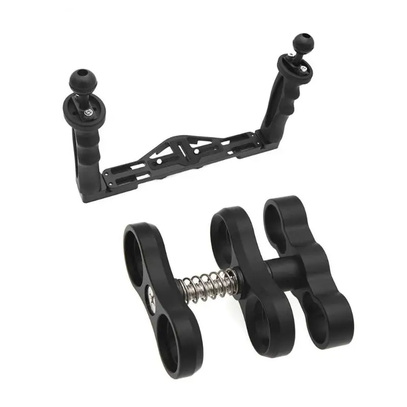

Underwater Dual Handheld Stabilizer Diving Camera Housings Tray/ Grip Ball Head Butterfly Clip for for underwater photography
