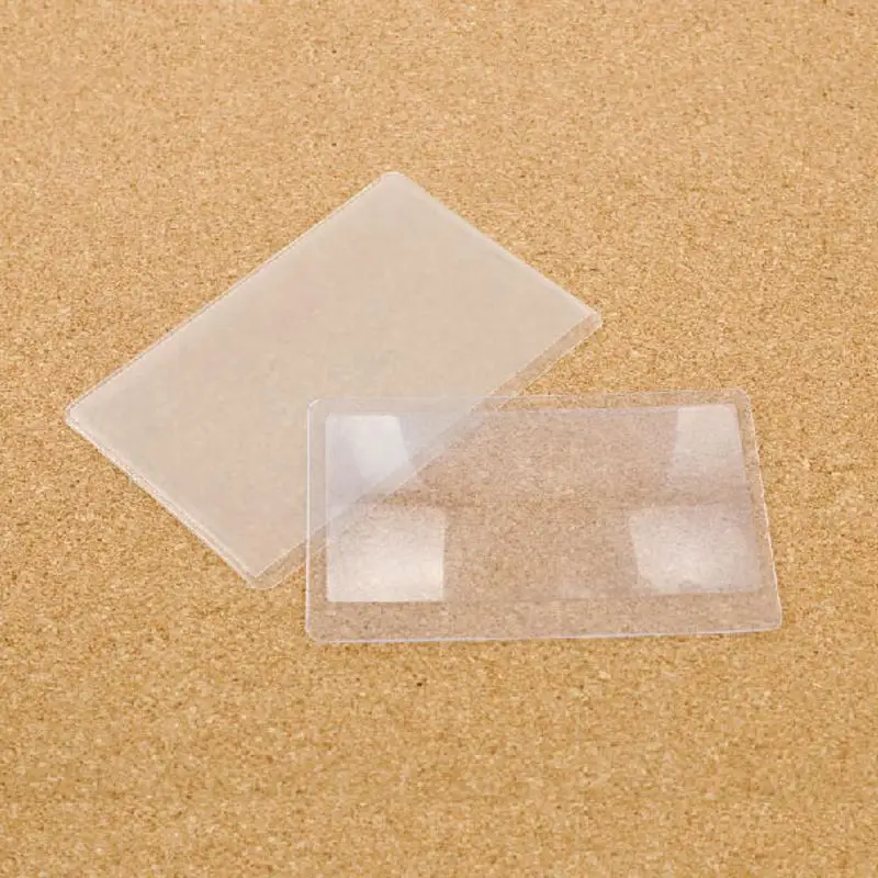 

Credit Card Size Magnifier Vergrootglas Reading Magnifying Glasses Lens vergrootglas met ledverlichting Pocket magnifier loupe