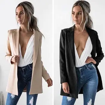 

2019 Hot Fashion Women Ladies Suit Coat Business Blazer Long Sleeve Casual Jacket Outwear