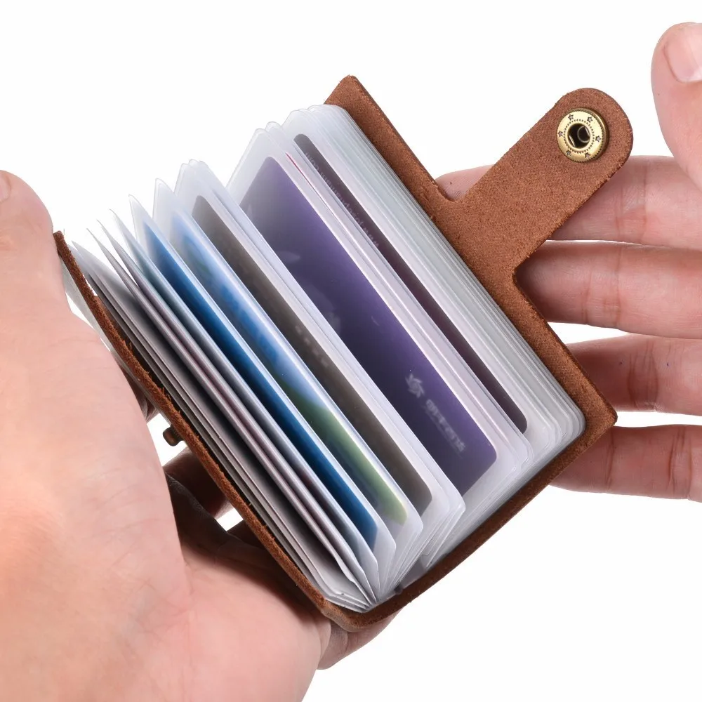Натуральная кожа бизнес кредитный ID держатель для карт клатч модный дизайн 20 бит чехол для карт мужской женский кошелек для кредитных карт