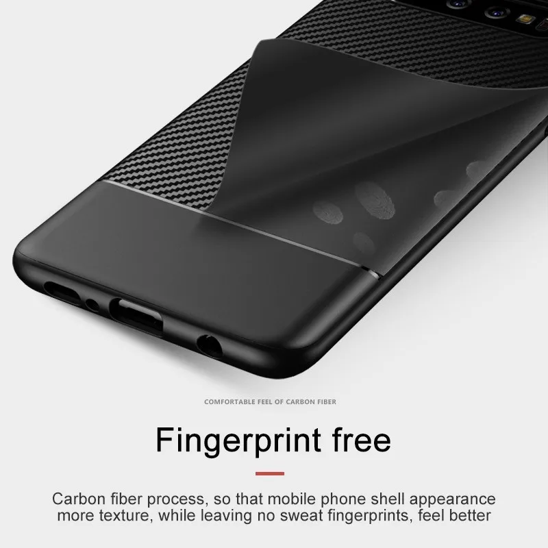 Чехол для Samsung Galaxy S9/10 Plus с защитой от отпечатков пальцев 2019 мягкий силиконовый