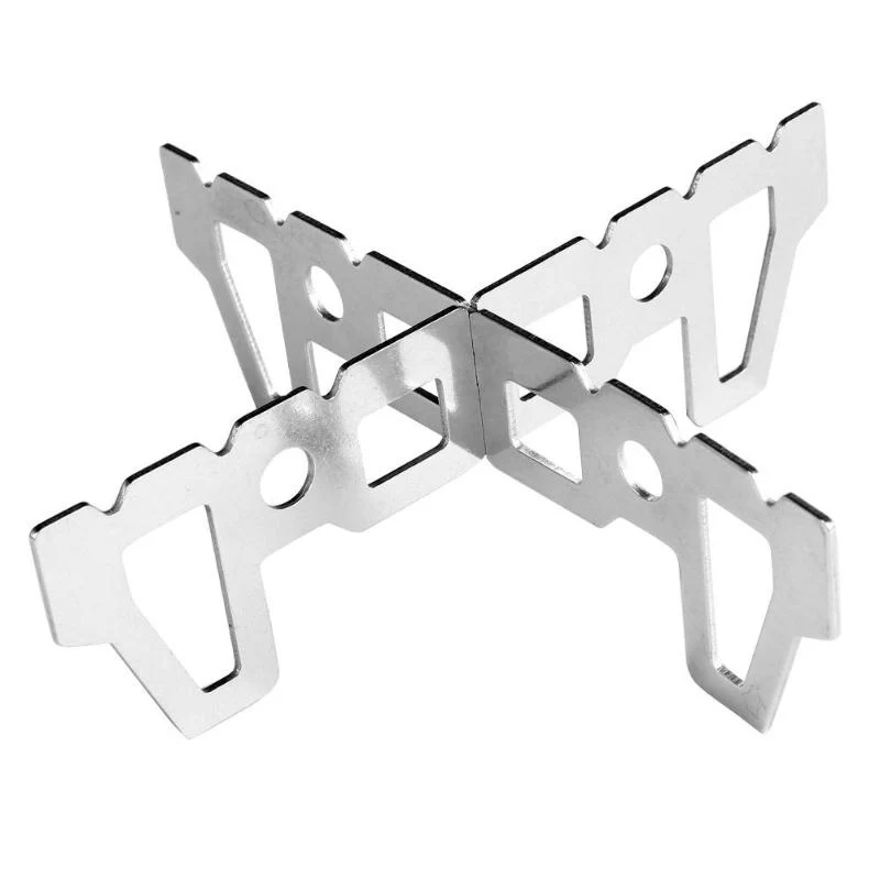 

Cross Combination Stent Stove Rack Steaming Stainless Steel Pot Bracket Portable Outdoor System Alcohol Stove Multi-Tool