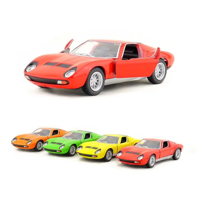 

KINSMART DieCast Metal Model/1:34 Scale/1971 Miura P400 SV Classical Toy/Pull Back Car/Gift for children/Educational Collection