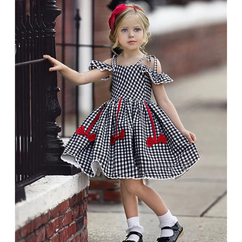 plaid kids dress