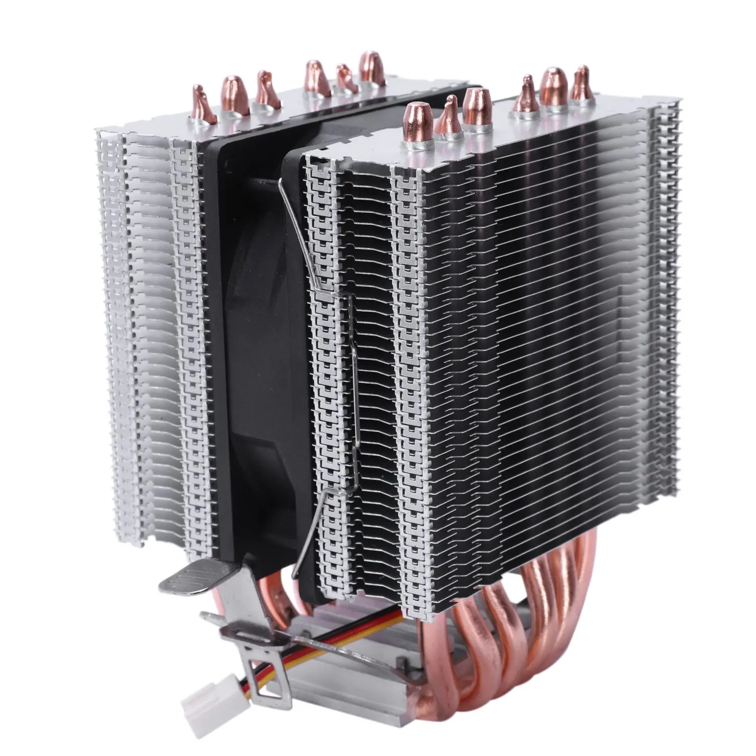 Cena Lanshuo 6 Heat Pipe 3 Wire bez światła pojedynczy wentylator wentylator procesora chłodnica radiator dla Intel Lga 1155 1156 1366 Cooler Heat