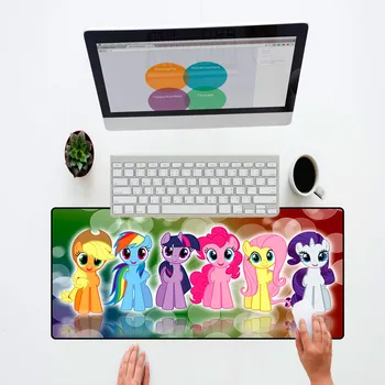 

XGZ Cute Mouse Pad 400X900X2MM Anime My Little Pony Fast Version Positioning Accurate for Wireless Mouse Notebook Game Player