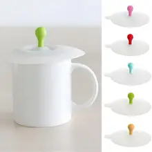 6pcs Lovely Anti-dust Silicone Clip Spoon Ceramic Cup Cover For Home Lid Cover Leakproof Coffee Lid Airtight Sealed Cup Cover