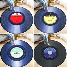 4 типа круглый ковер 3D Виниловая пластинка печатные ковры для гостиной Противоскользящий ковер компьютерное кресло напольный коврик для домашнего декора детей