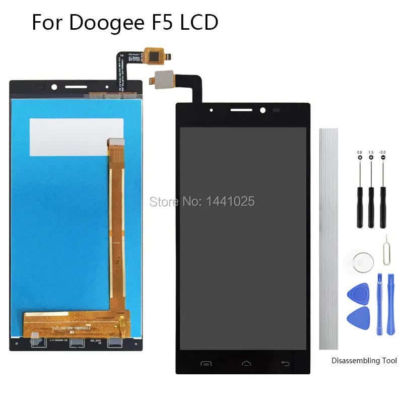 Сменный сенсорный ЖК-экран 5 дюйма Для Doogee F5 черный | Мобильные телефоны и