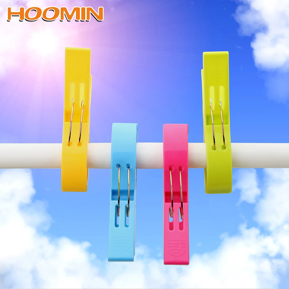

4 Pcs Plastic Color Clothes Pegs Laundry Clothes Pins Beach Towel Clamp Large Size Clothespins Drying Racks Retaining Clip