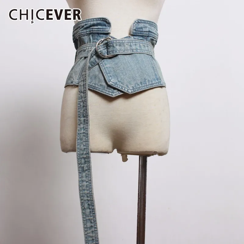 Женский джинсовый ремень CHICEVER тонкий широкий женский камербанд весна-лето 2019 |