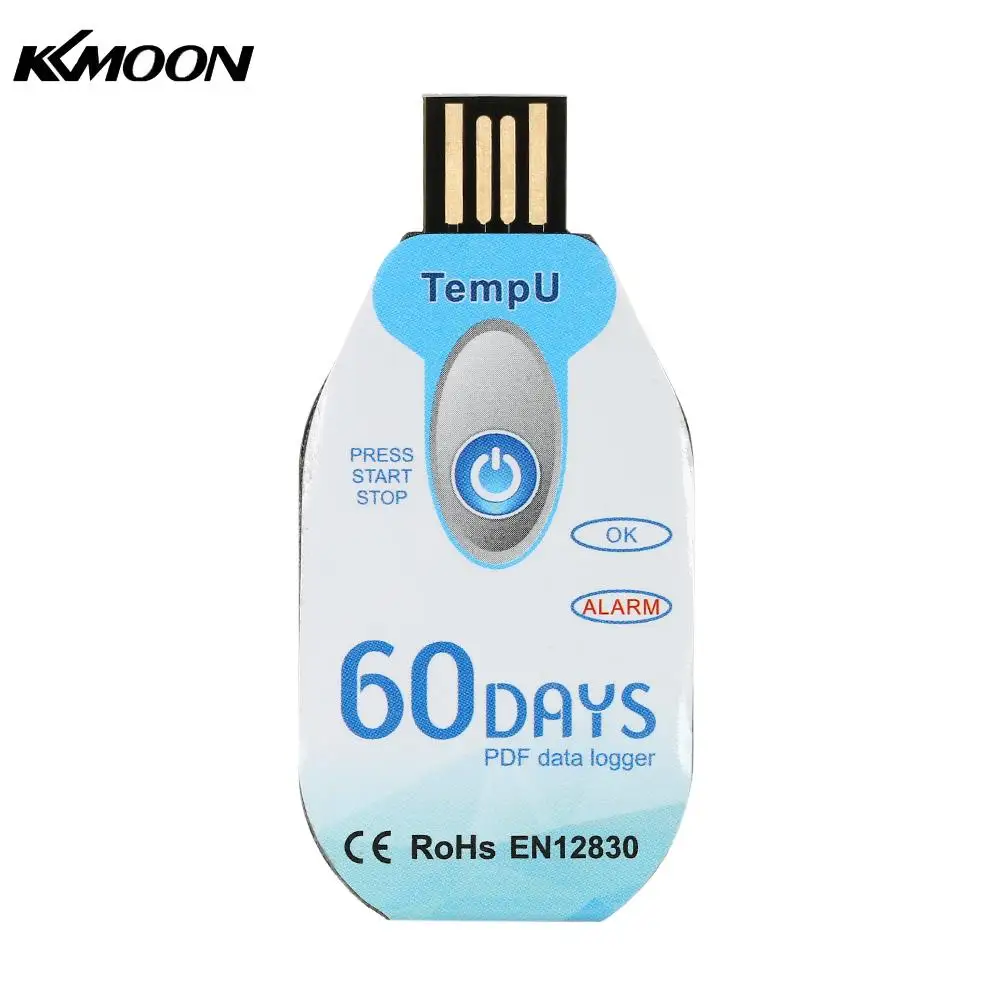 

Waterproof USB 2.0 PDF Disposable Temperature Data Logger 60 Days Cold Chain Thermometer Recorder