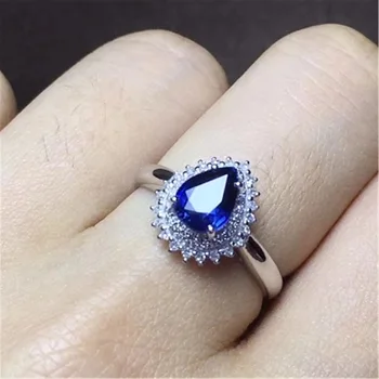 

Heart- Shaped Blue Gem Ring Female Creative Sapphire Ring Diamante Bizuteria Gemstone Turquoise Crystal Diamont Big Ring Jewelry
