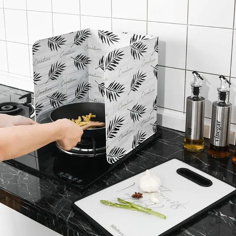 Настенное масло брызговик алюминиевая фольга газовая плита щит масло брызговик экран кухонный инструмент для приготовления пищи изолированный брызгозащищенный перегородка