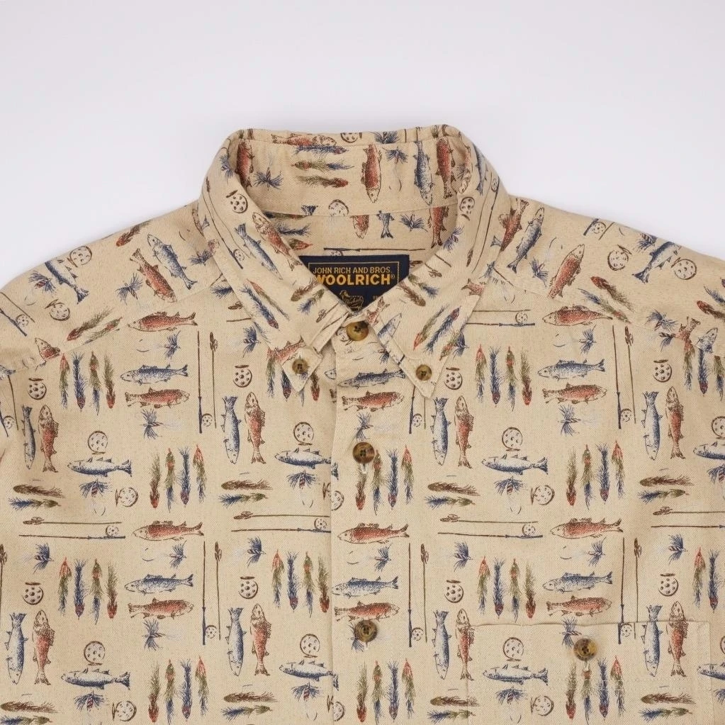 WOOLRICH старинные рыбалка и пуговицы спереди Спортивный Повседневная рубашка