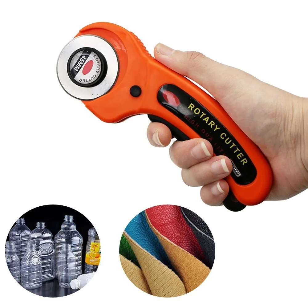 

45mm Rotary Cutter Premium Quilters Fabric Sewing Handcraft DIY Leather Tool Fabric Cutter Paper Leather Cutter