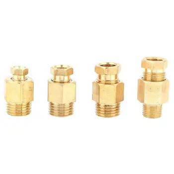 

2Pcs Brass Compression Ferrule Tube PD Card Straight Through Brass Oil Pipe Fitting Adapter
