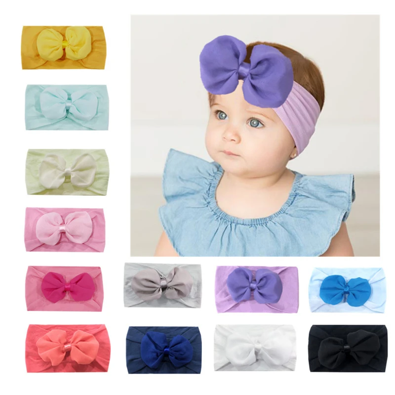 New Fashion Baby Girl Headbands Bow Hair Band Newborn Kids Princess Big Knot Nylon Headband Hairband huismerk kopen in de aanbieding New Fashion Baby Girl Headbands Bow Hair Band Newborn Kids Princess Big Knot Nylon Headband Hairband huismerk kopen in de aanbieding