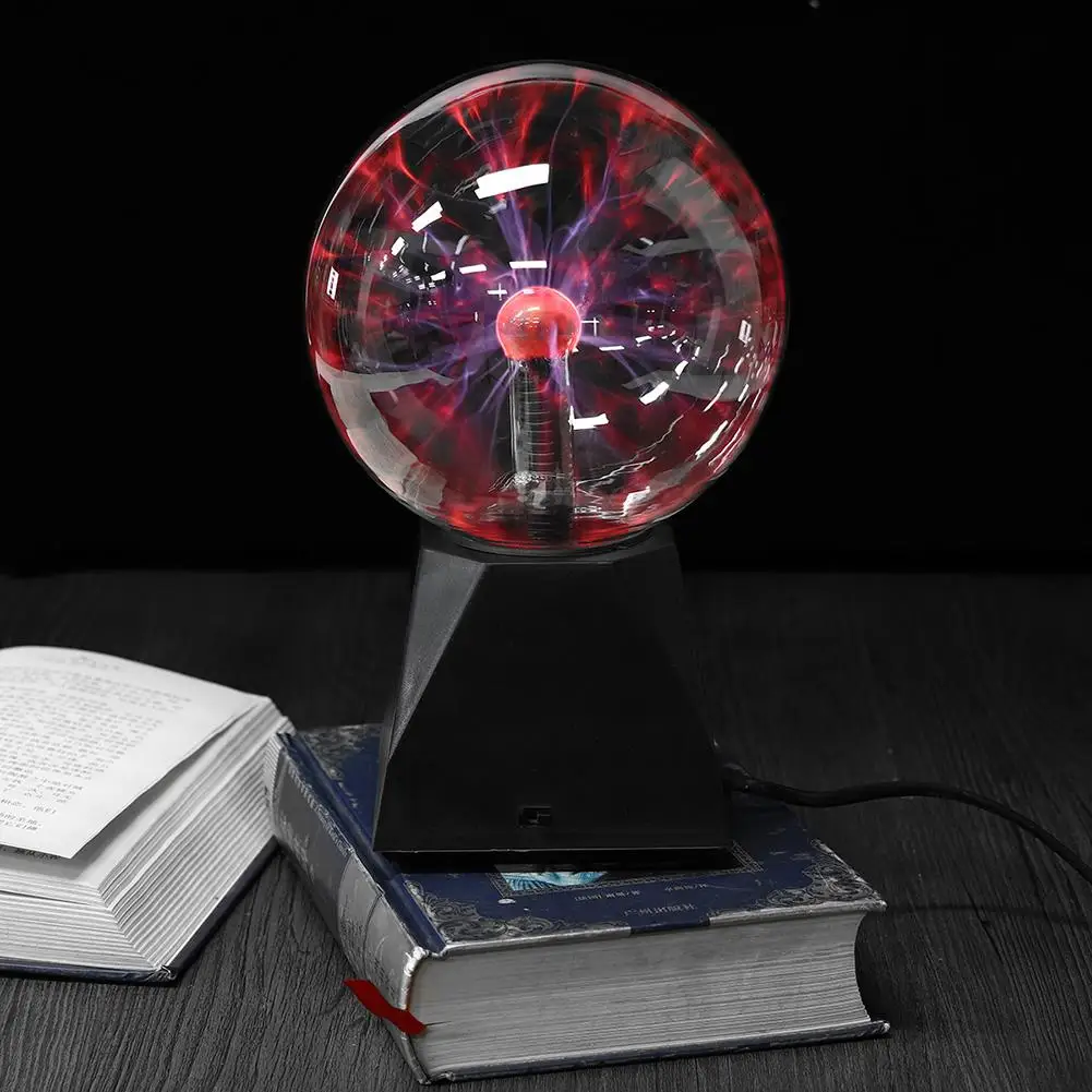 

5/6/8inch 220V Magic Plasma Ball Table Night Light Touch Sensitive Sphere Lamp