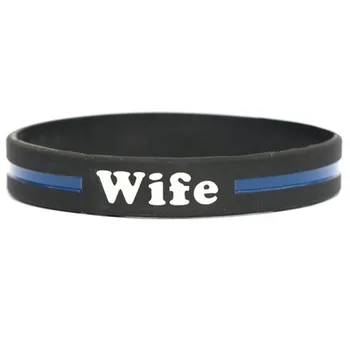 

100pcs USA American blue thin line wristbands Police live matter wife hope faith love wristband bracelet bangle wrist bands