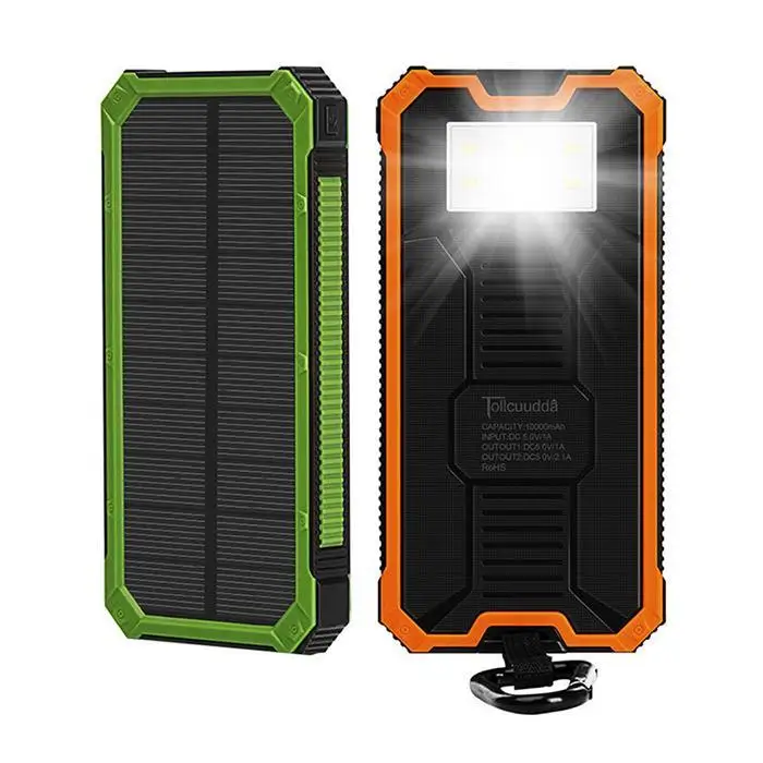 Топ солнечной Мощность банк Водонепроницаемый 6000 mAh Солнечное Зарядное