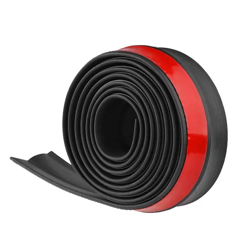 

2.5m PVC Car Bmper Strip Rubber Car Sticker Lip Skirt Protector 60mm Width Exterior Front Bumper Lip Kit Car-Styling Mouldings