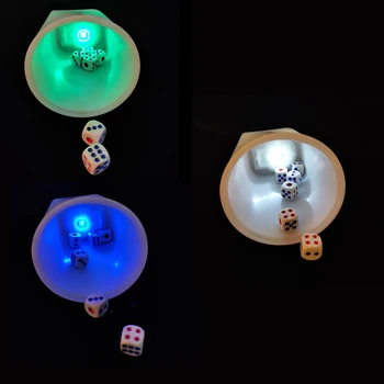 

6pcs Game Dice with Glowing LED Cup Dices for Dungeons Dragons Games Board Game For KTV Gambling Casino Party
