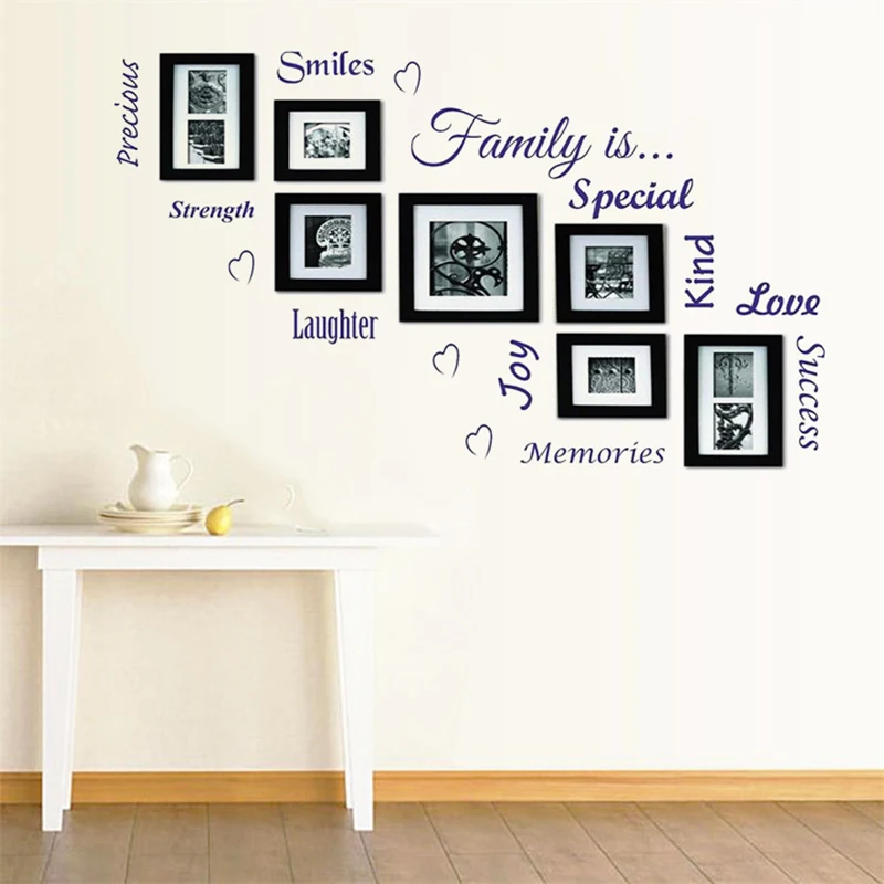 

3D Family Photo Picture Frame Collage PVC Wall Stickers Art Home Decor