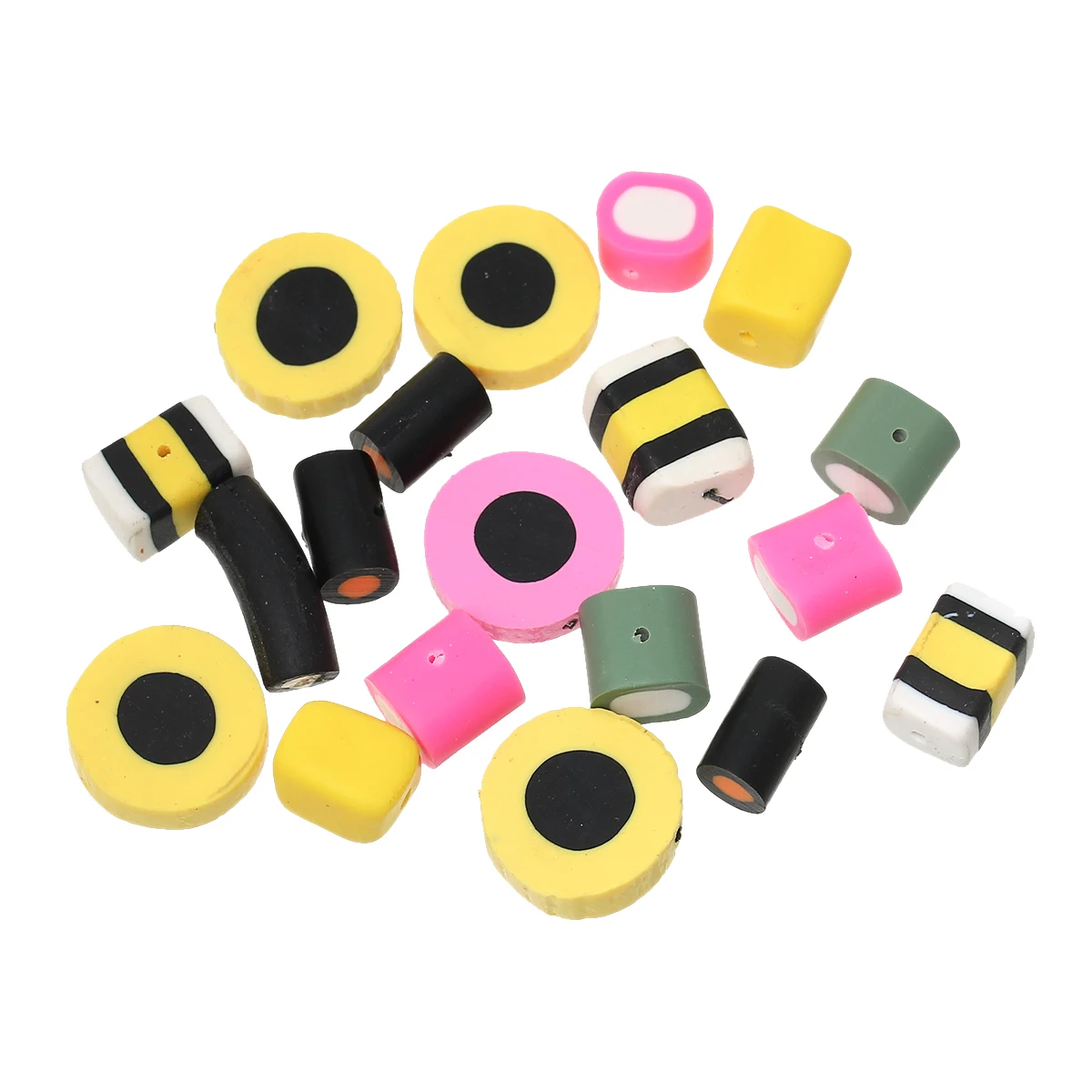 

Polymer Clay Spacer Beads Mixed Geometry Shape About 22mm Dia.-13mmx10mm,About 13.0mmx10.0mm,Hole about:1.5mm,20 PC from yiwu