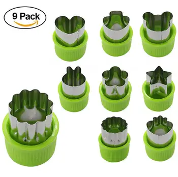 

9Pcs/Set Vegetable Cutter Shapes Set Mini Pie Fruit Cookie Mold Cookie Cutter Kids Baking Tool Food Supplement Tools #21
