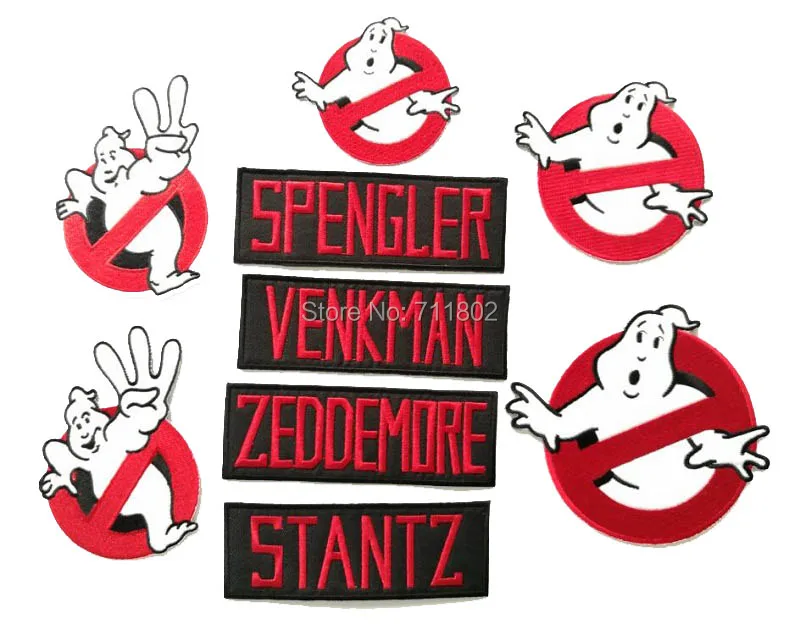 Логотип охотников за привидениями утюжок на патчках SPENGLER ZEDDEMORE STANTZ VENKMAN знак с